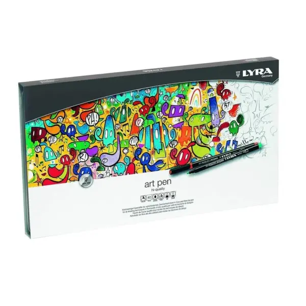 Marcadores Lyra Art Pen Lata 40 col.