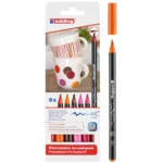 Set 6 Marcadores Edding E-4200/6 Para Porcelana Col. Calidos