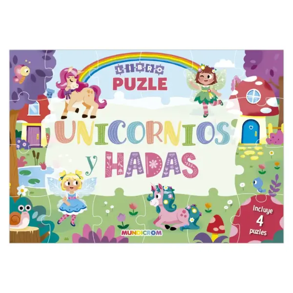 Libro + Puzles Unicornios y Hadas Mundicrom