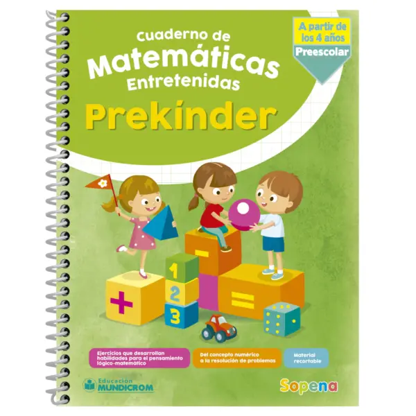 Cuaderno Matematicas Entretenidas +4 años Sopena