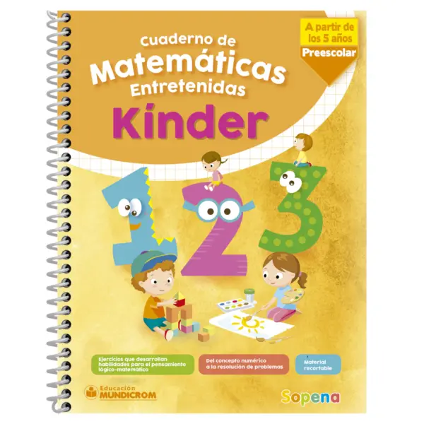 Cuaderno Matematicas Entretenidas +5 años Sopena