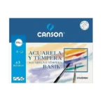 Pack Canson 6Hjs. A3 Acuarela Basik 370gr.