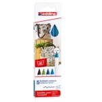 Set 5 Marcadores Textiles Edding E-4600/5 Col. Frios