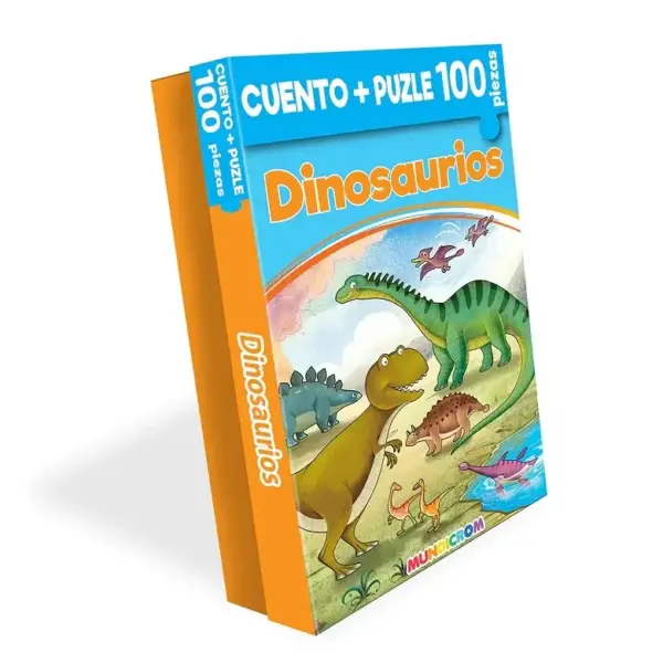 Cuento + Puzle Dinosaurio 100 Piezas Mundicrom