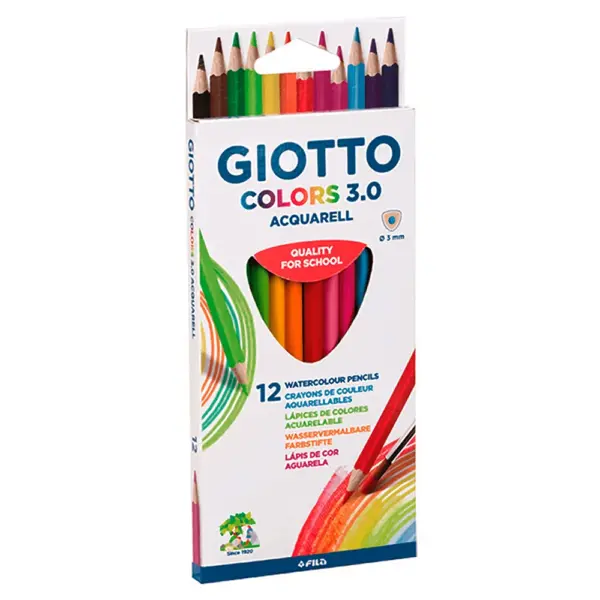 Lapices 12 Colores 3.0 Aquarell Giotto