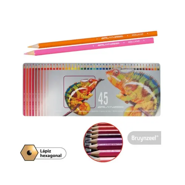 Lapices Bruynzeel Hexag. 45Col. Camaleon