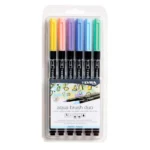 Marcadores Lyra Aqua Brush Duo Colores Pasteles 6 Colores