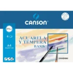 Pack Canson 6Hjs. 24x32cm. Acuarela Basik 370gr.