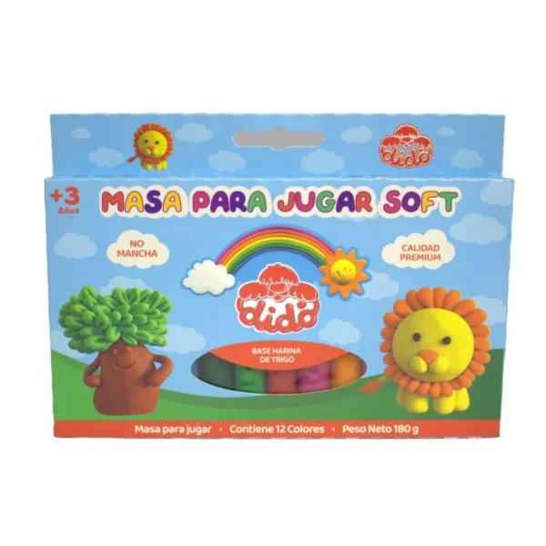 Set Masa Soft Dido 180gr. 12 Colores 74234