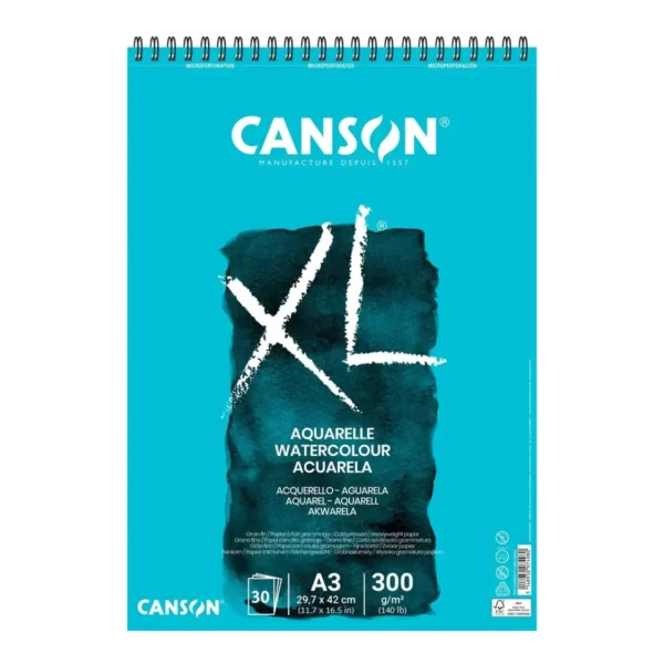 Croquera XL Aquarelle A3 Canson 30hjs. 300gr.