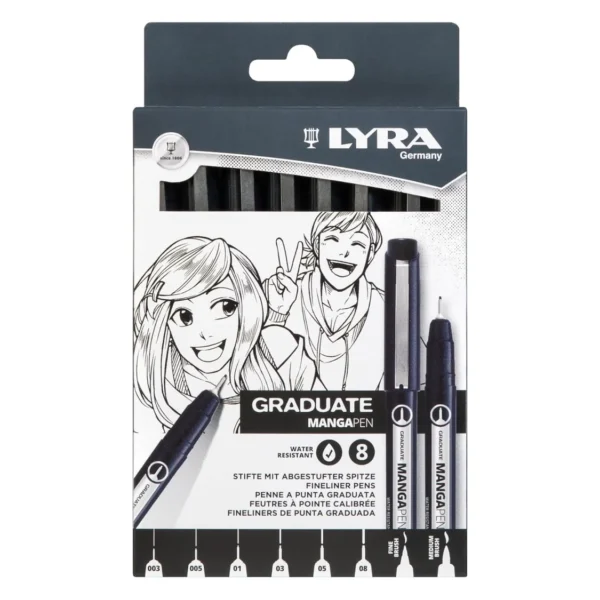 Set Marcadores Lyra Graduate Manga Pen 8 pcs.