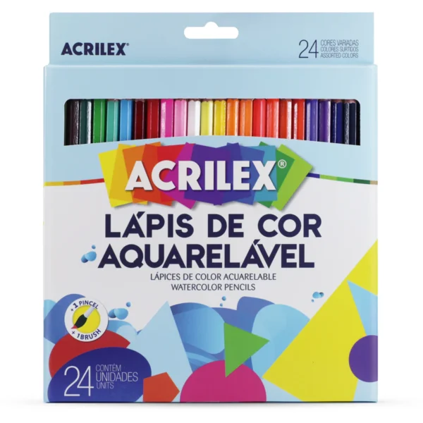 Lapices 24 Colores Acuarelables Acrilex