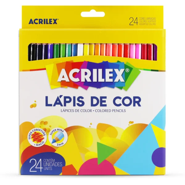 Lapices 24 Colores Hexagonales Acrilex
