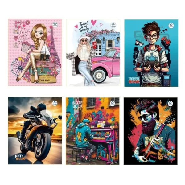 Cuaderno Universitario Lucero Doble Espiral 7mm Diseños