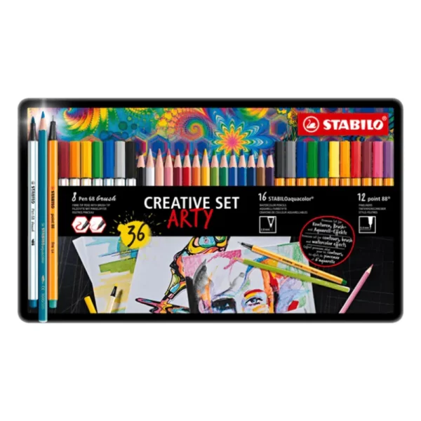 Set Stabilo Creative Arty 36 Pcs. Metal Box