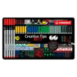 Set Stabilo Creative Tips Primary Colors 30pcs. Caja Metalica