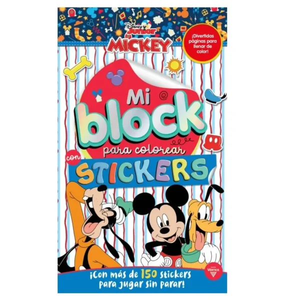 Block de Stickers para Colorear Mickey