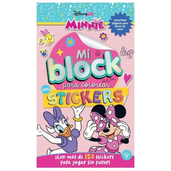 Block de Stickers para Colorear Minnie