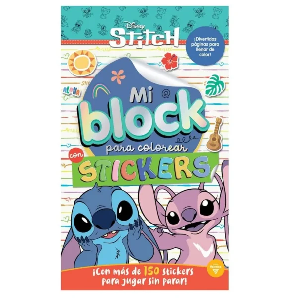 Block de Stickers para Colorear Stitch