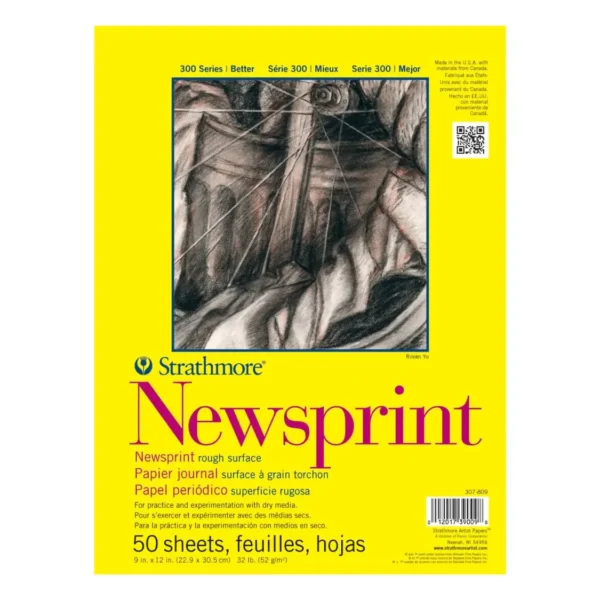 Pad Newsprint Serie 300 Strathmore 22,9x30,5cm. 52g/m2 50 Hojas