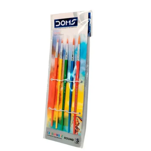 Set 5 Pinceles Redondos Doms (0, 1, 2, 4 y 6)