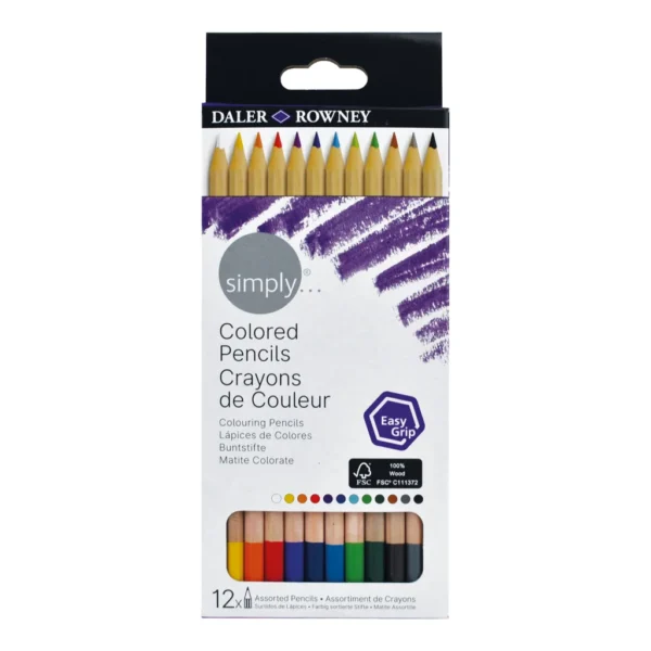 Set 12 Lapices de Colores Artisticos Daler Rowney Simply