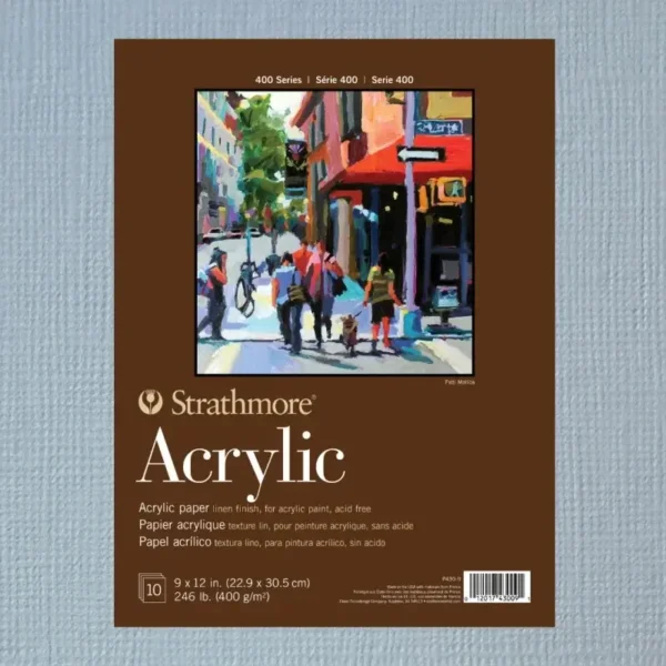 Pad Acrylic Serie 400 Strathmore 22,9x30,5cm. 400g/m2 10 Hojas