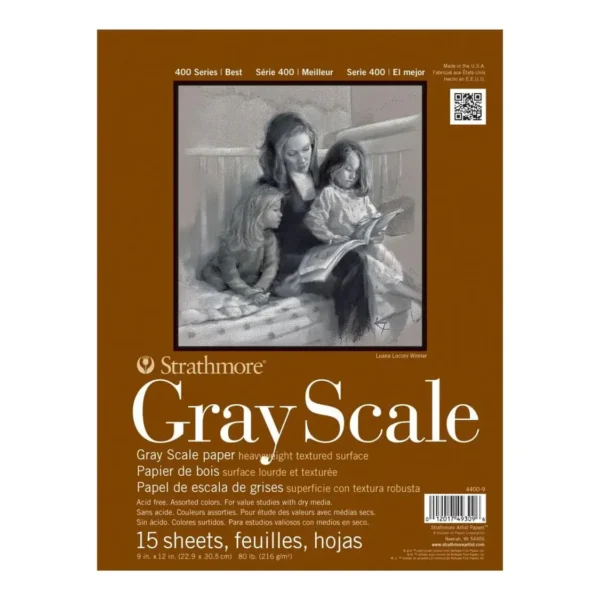 Pad Gray Scale Serie 400 Strathmore 22,9x30,5cm. 216g/m2 15 Hojas