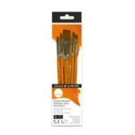 Set 5 Pinceles para Acrilicos Daler Rowney Simply
