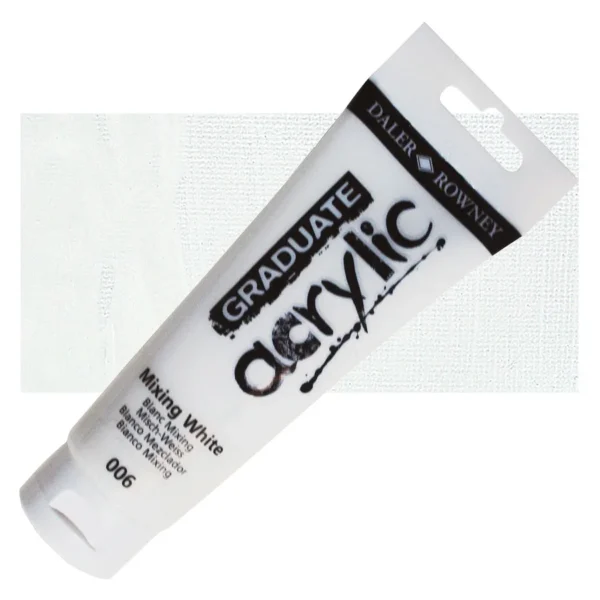 Tubo Acrilico Daler Rowney Graduate 120ml. Blanco Mezclador 006