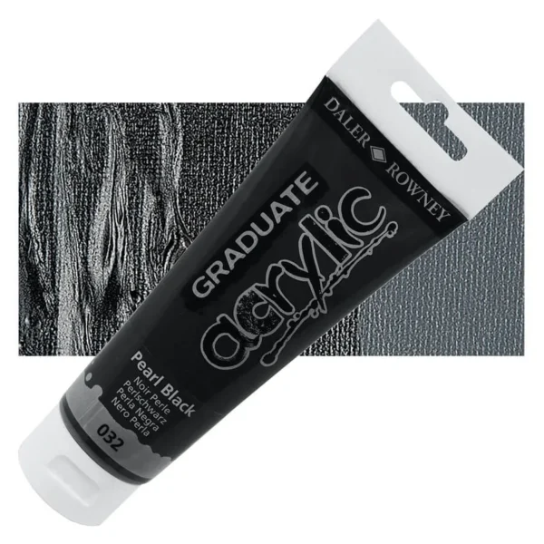Tubo Acrilico Daler Rowney Graduate 120ml. Perla Negra 032