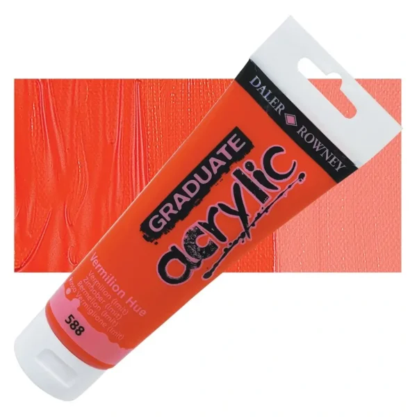 Tubo Acrilico Daler Rowney Graduate 120ml. Bermellon 588