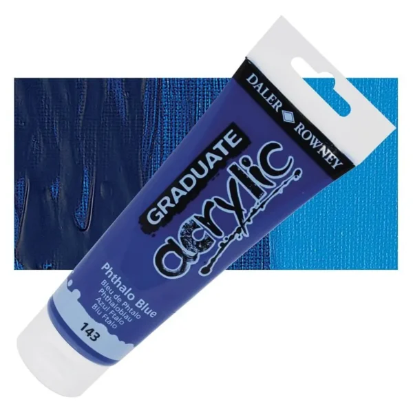 Tubo Acrilico Daler Rowney Graduate 120ml. Azul Ftalo 143