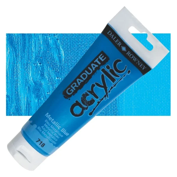 Tubo Acrilico Daler Rowney Graduate 120ml. Azul Metalico 718