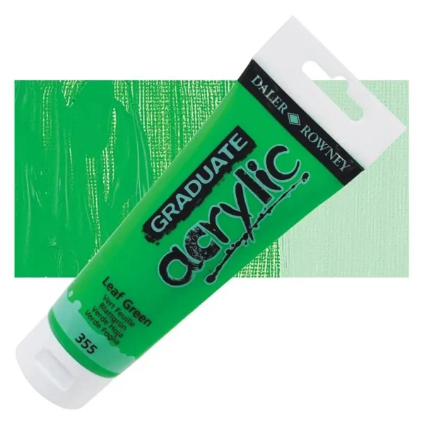 Tubo Acrilico Daler Rowney Graduate 120ml. Verde Hoja 355