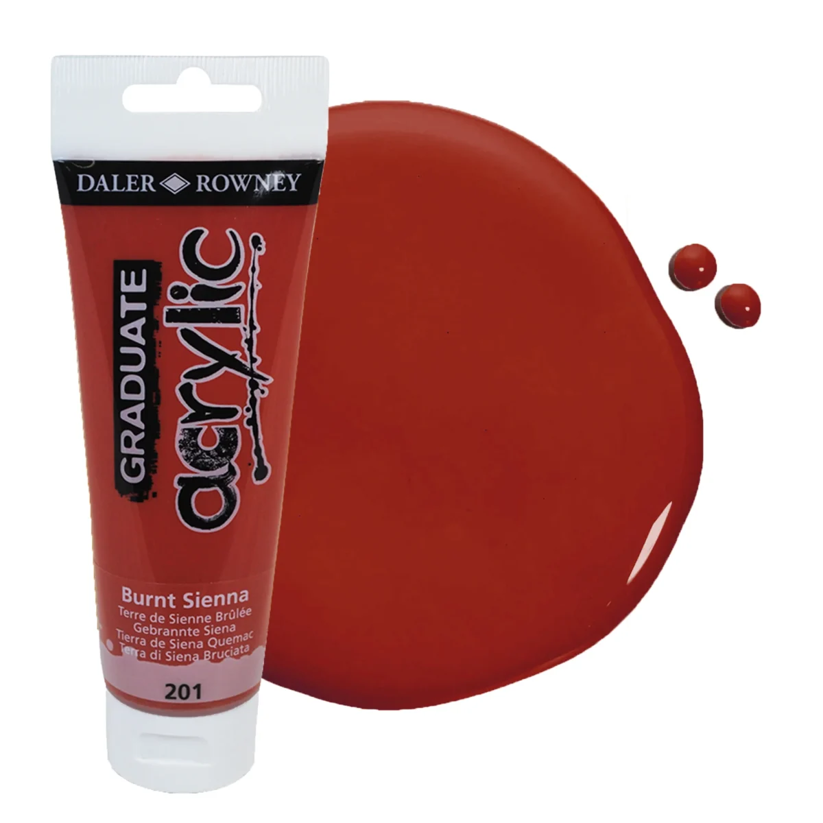 Tubo Acrilico Daler Rowney Graduate 120ml. Siena Quemada 201 - Image 1