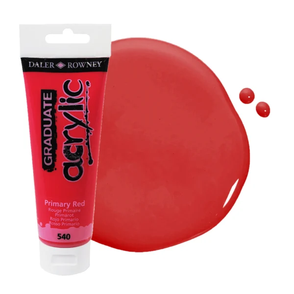 Tubo Acrilico Daler Rowney Graduate 120ml. Rojo Primario 540