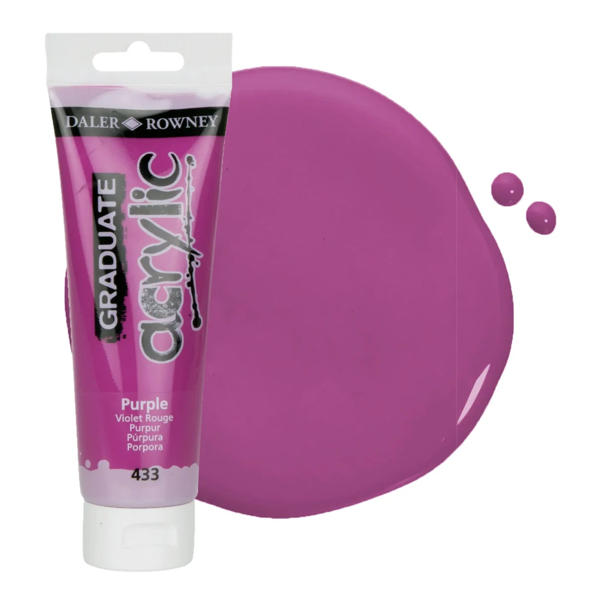 Tubo Acrilico Daler Rowney Graduate 120ml. Purpura 433 - Image 1