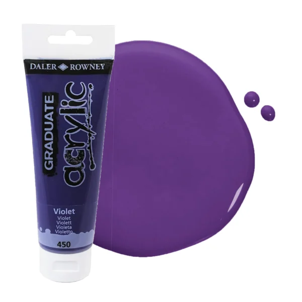 Tubo Acrilico Daler Rowney Graduate 120ml. Violeta 450