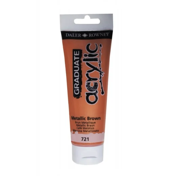 Tubo Acrilico Daler Rowney Graduate 120ml. Cafe Metalico 721