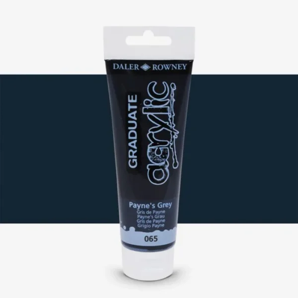Tubo Acrilico Daler Rowney Graduate 120ml. Gris de Payne 065