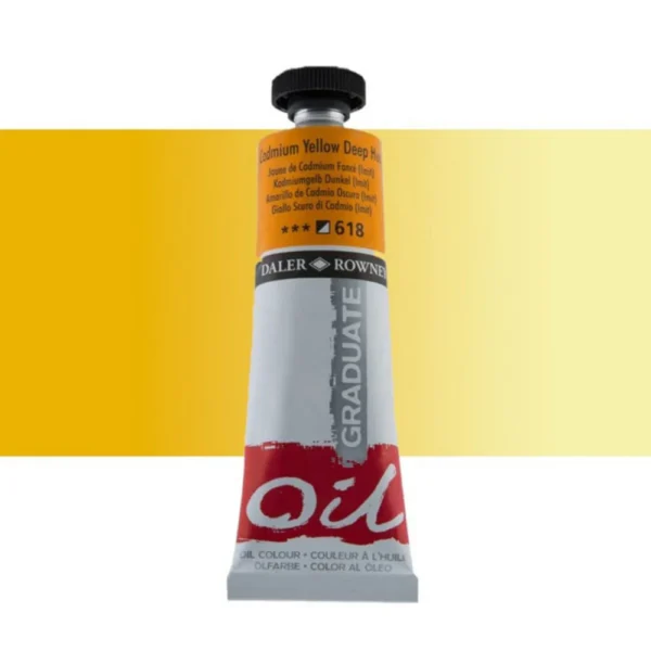 Tubo Oleo Daler Rowney Graduate 38ml. Amarillo Cadmio Oscuro 618