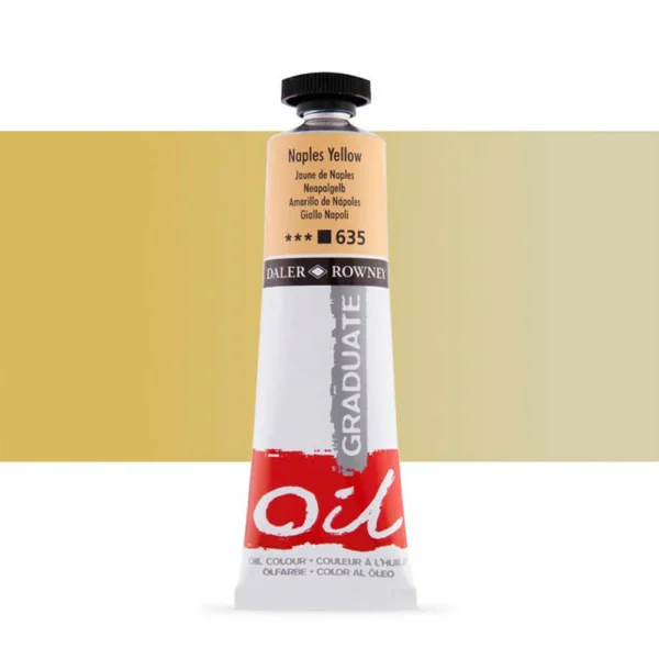 Tubo Oleo Daler Rowney Graduate 38ml. Amarillo de Napoles 635