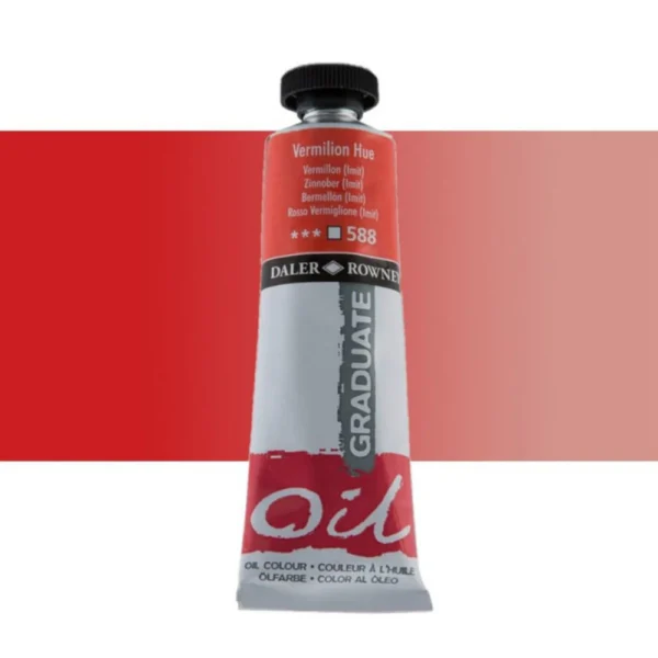 Tubo Oleo Daler Rowney Graduate 38ml. Bermellón 588