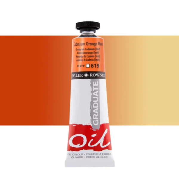 Tubo Oleo Daler Rowney Graduate 38ml. Naranja Cadmio 619
