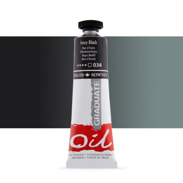 Tubo Oleo Daler Rowney Graduate 38ml. Negro Marfil 034