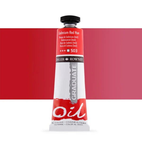 Tubo Oleo Daler Rowney Graduate 38ml. Rojo de Cadmio 503