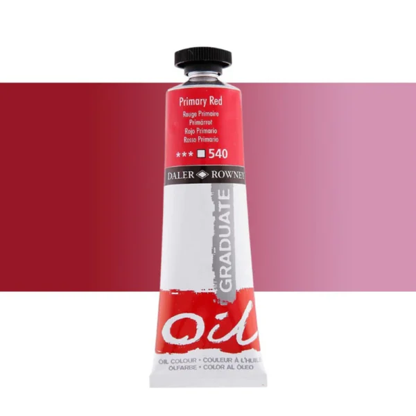 Tubo Oleo Daler Rowney Graduate 38ml. Rojo Primario 540
