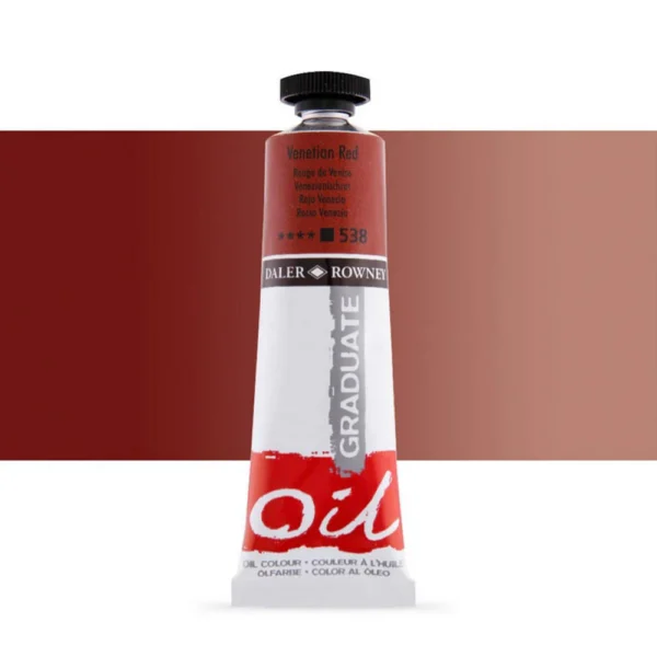Tubo Oleo Daler Rowney Graduate 38ml. Rojo Venecia 538