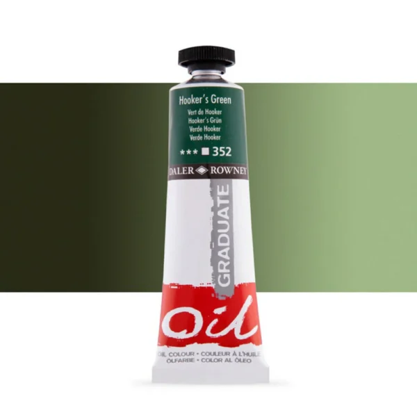 Tubo Oleo Daler Rowney Graduate 38ml. Verde Hooker 352